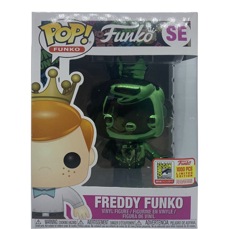 Funko Pop! Freddy Funko (Bowtie) (Chrome Dark Green) SDCC Special Edition