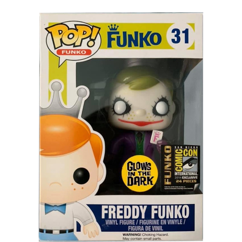 Funko Pop! Freddy Funko The Joker (The Dark Knight) (Glow) SDCC Figure #31