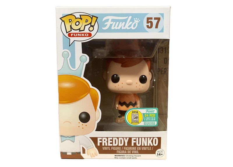 Funko Pop! Freddy Funko as Charlie Brown (Orange Shirt) SDCC Figure #57