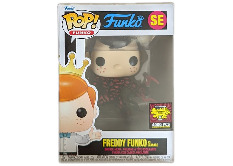 Funko Pop! Fundays Box of Fun Blacklight Battle Freddy Funko As Carnage SE (LE 4000)