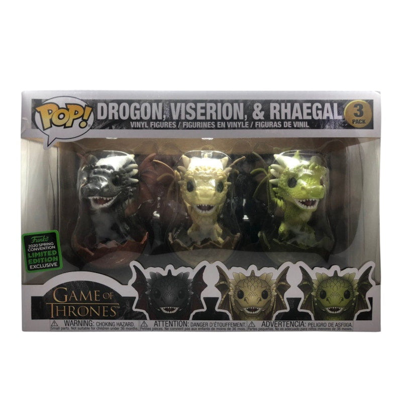 Funko Pop! Game of Thrones Dragon, Viserion & Rhaegal Spring Convention 3 Pack