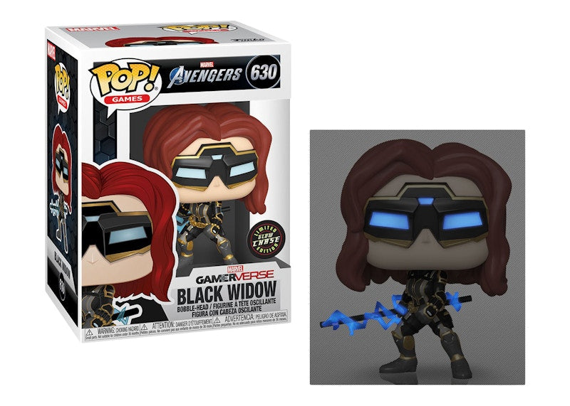 Funko Pop! Games Avengers GamerVerse Black Widow Stark Tech Suit (Chase) (Glow) Bobble-Head #630
