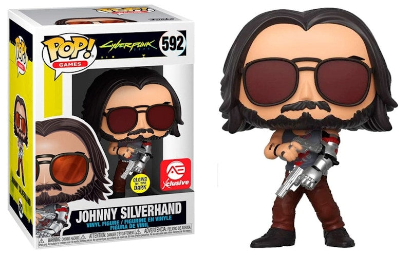 Funko Pop! Games Cyberpunk 2077 Johnny Silverhand (Glow) AE Exclusive Figure #592