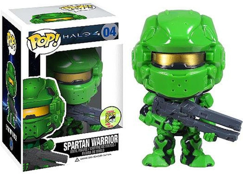 Funko Pop! Games Halo 4 Spartan Warrior (Green) SDCC Figure #04