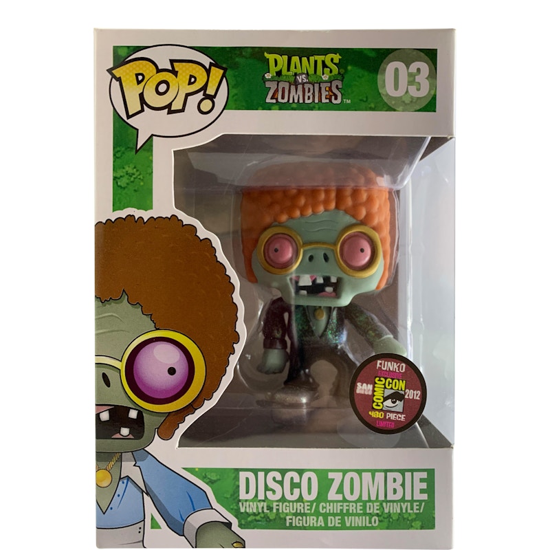 Funko Pop! Games Plants vs Zombies Disco Zombie (Metallic) SDCC Figure #03