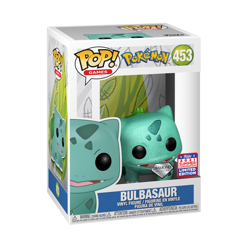 Funko Pop! Games Pokemon Bulbasaur Diamond Collection 2021 Summer Convention Limited Edition Figure #453