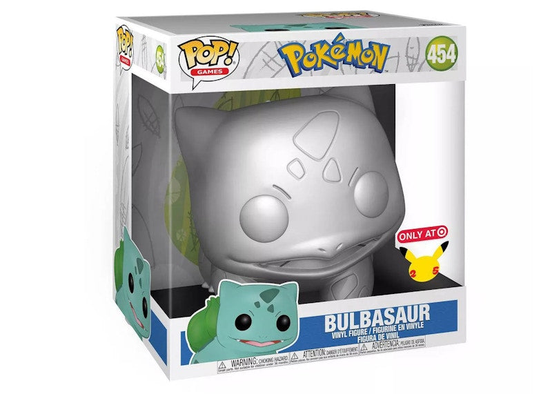 Funko Pop! Games Pokemon Bulbasaur Metallic 10 Inch Target Exclusive Figure #454