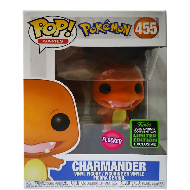 Funko Pop! Games Pokemon Charmander (Flocked) Spring Convention Exclusive Figure #455
