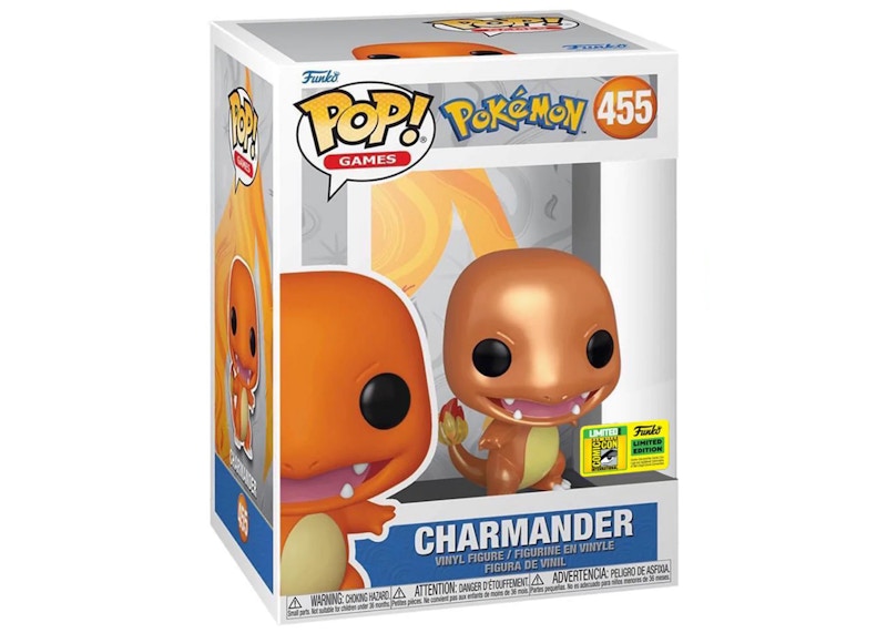 Funko Pop! Games Pokemon Charmander (Metallic) 2022 SDCC Exclusive Figure #455