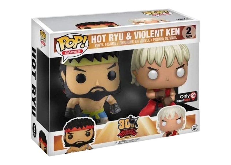 Funko Pop! Games Street Fighter Hot Ryu & Violent Ken GameStop Exclusive 2 Pack