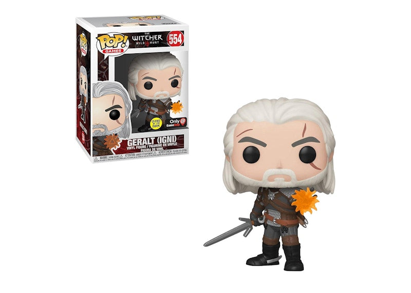 Funko Pop! Games The Witcher 3: Wild Hunt Geralt IGNI (Glow) GameStop Exclusive Figure #554