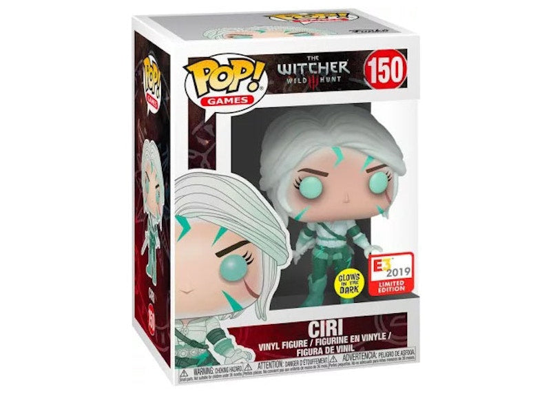 Funko Pop! Games The Witcher Wild Hunt Ciri GITD 2019 E3 Exclusive Figure #150