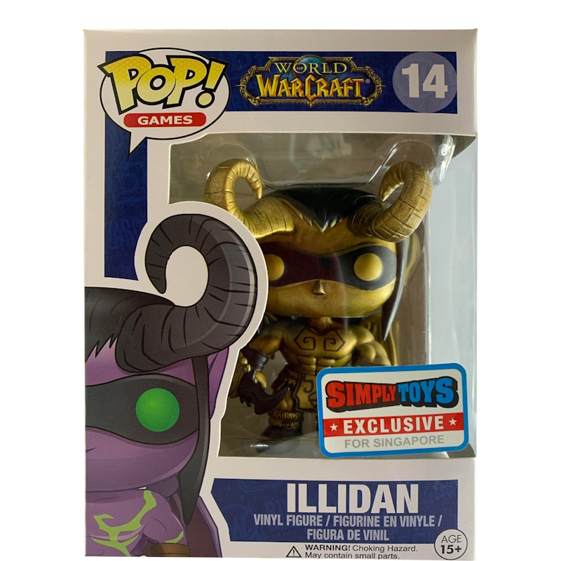 Funko Pop! Games World Of Warcraft Illidan Gold Simply Toys Exclusive Figure #14