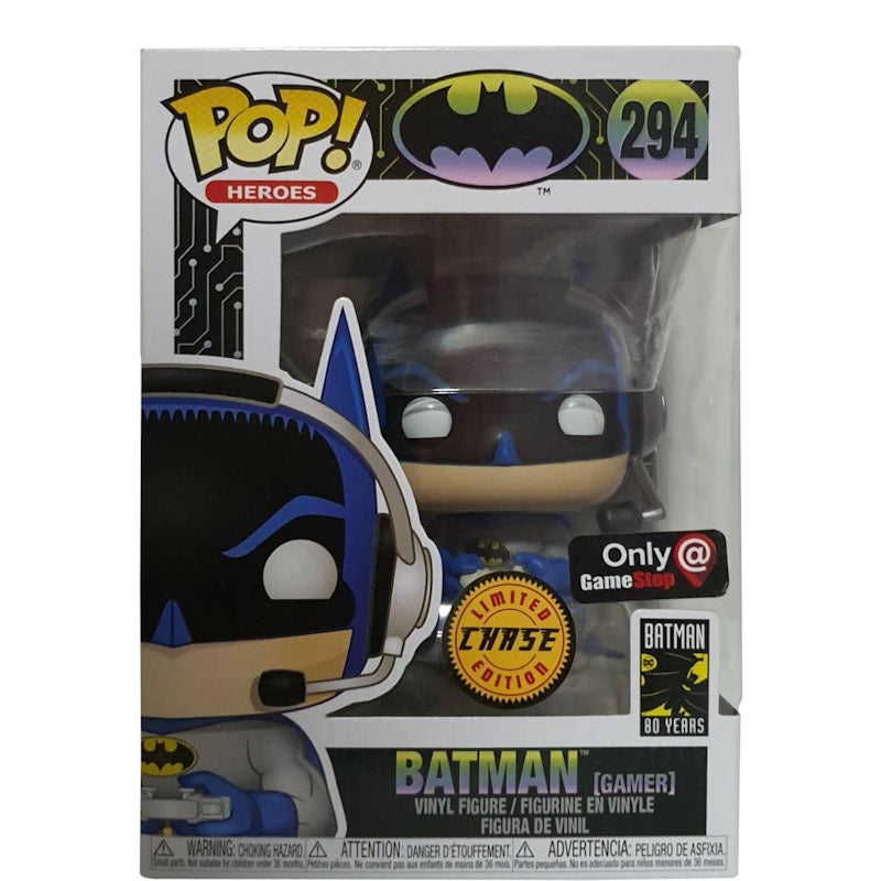 Funko Pop! Heroes Batman (Gamer) (Chase) Game Stop Exclusive Figure #294