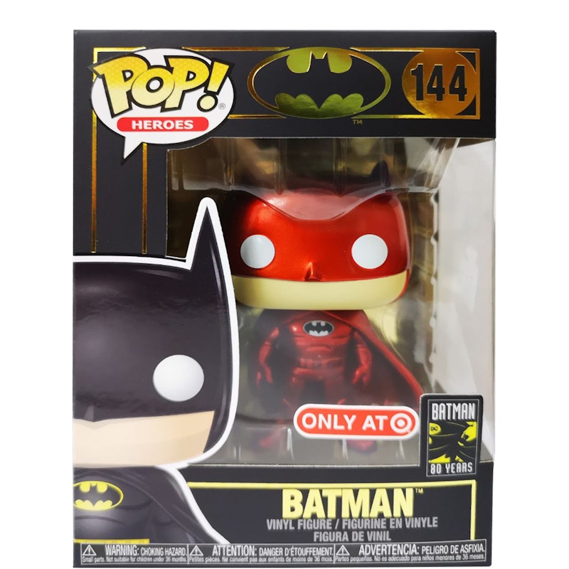 Funko Pop! Heroes Batman (Red) Target Exclusive Figure #144