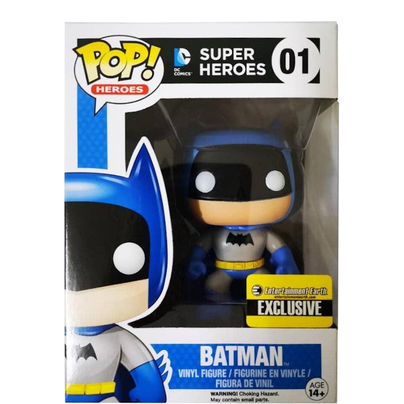 Funko Pop! Heroes DC Super Heroes Batman (Blue) Entertainment Earth Exclusive Figure #01