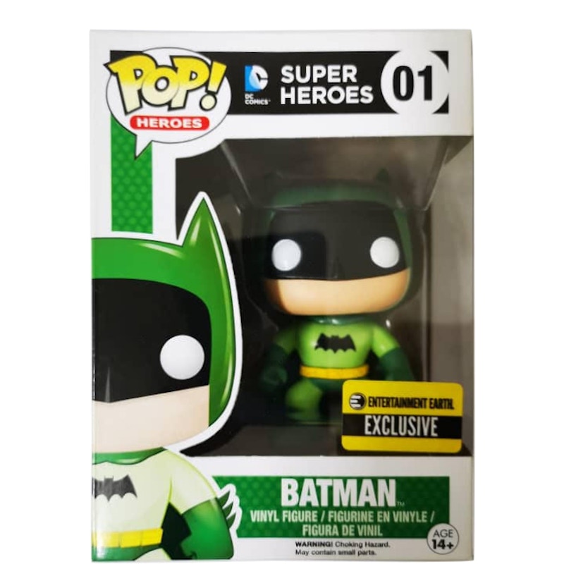 Funko Pop! Heroes DC Super Heroes Batman (Green) Entertainment Earth Exclusive Figure #01