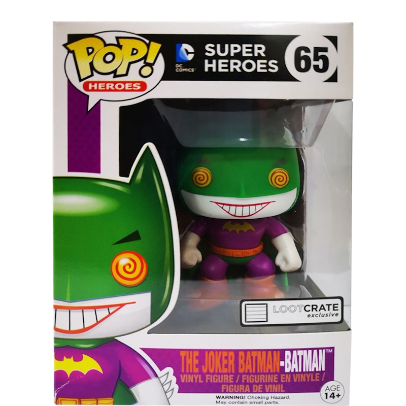 Funko Pop! Heroes DC Super Heroes The Joker Batman-Batman Lootcrate Exclusive Figure #65