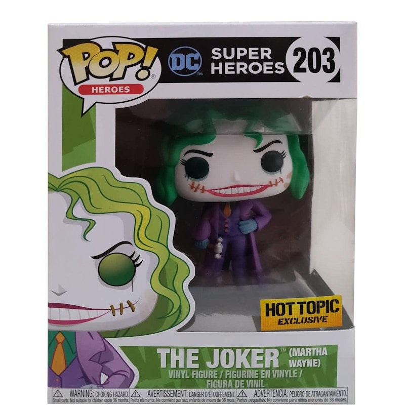 Funko Pop! Heroes DC Super Heroes The Joker (Martha Wayne) Hot Topic Exclusive Figure #203