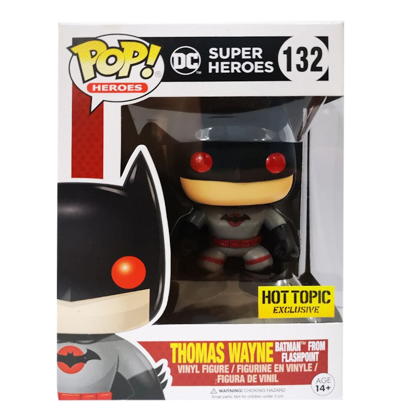 Funko Pop! Heroes DC Super Heroes Thomas Wayne Batman From Flashpoint Hot Topic Exclusive Figure #132