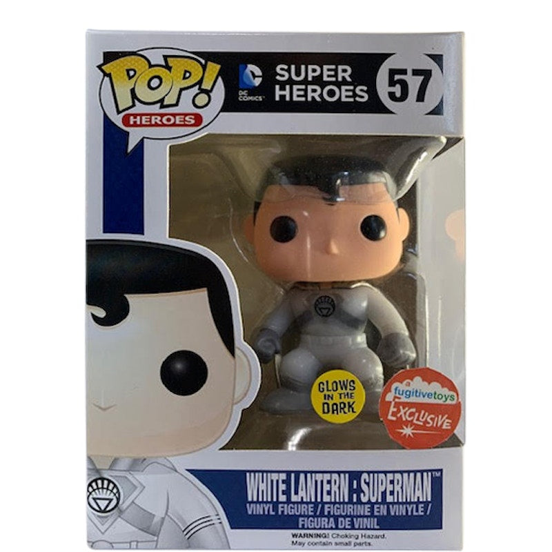 Funko Pop! Heroes DC Super Heroes White Lantern:Superman (Glow) Fugitive Toys Exclusive Figure #57