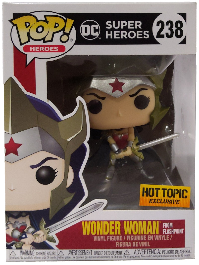 Funko Pop! Heroes DC Super Heroes Wonder Woman From Flashpoint Hot Topic Exclusive Figure #238