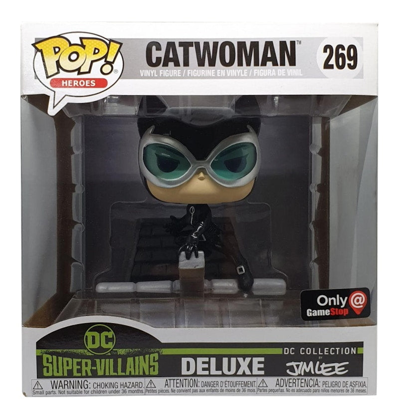 Funko Pop! Heroes DC Super-Villiains Catwoman Game Stop Exclusive Deluxe Figure #269