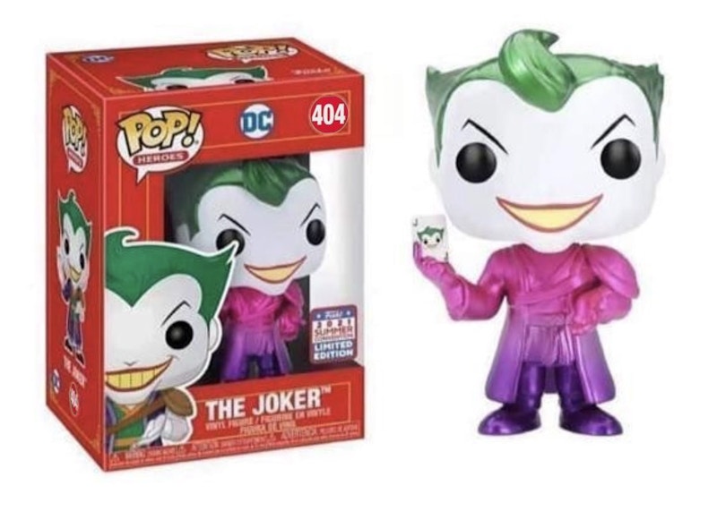 Funko Pop! Heroes DC The Joker Metallic 2021 Summer Convention Exclusive Figure #404