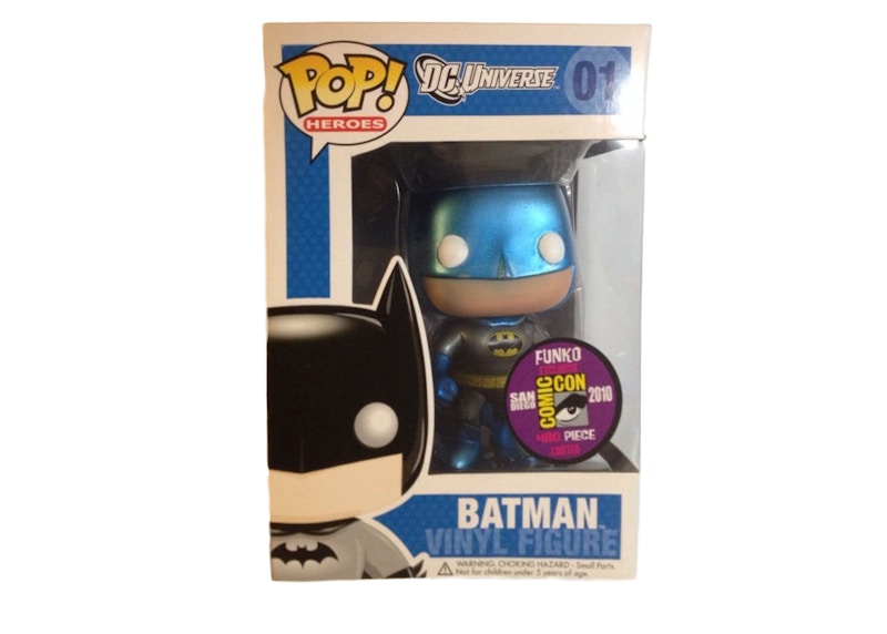 Funko Pop! Heroes DC Universe Batman (Metallic) SDCC Figure #01