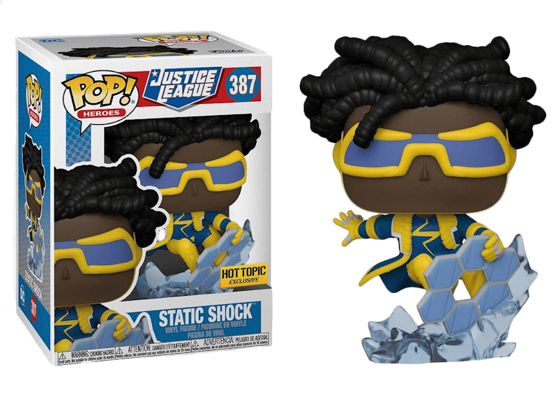 Funko Pop! Heroes Justice League Static Shock Hot Topic Exclusive Figure #387