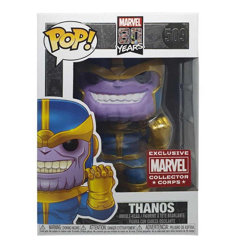 Funko Pop! Marvel 80 Years Thanos Collector Corps Exclusive Bobble-Head Figure #509