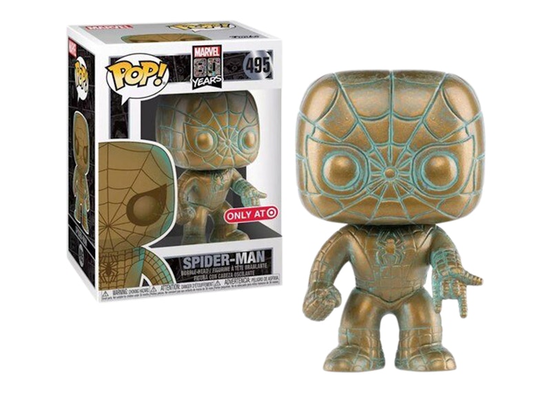 Funko Pop! Marvel 80th Anniversary Spider-Man (Patina) Target Exclusive Figure #495