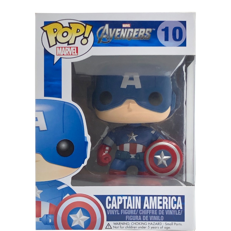 Funko Pop! Marvel Avengers Captain America Bobble-Head Figure #10