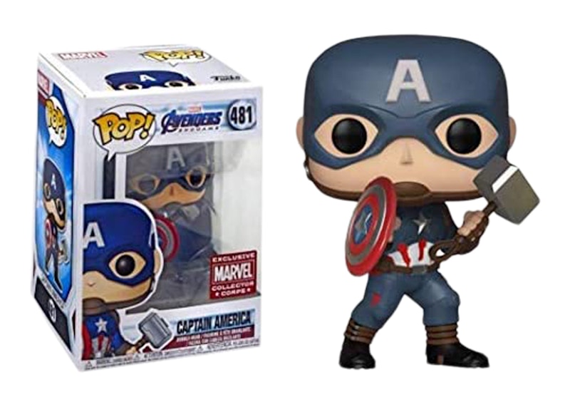 Funko Pop! Marvel Avengers Endgame Captain America Collectors Corps Bobble-Head #481