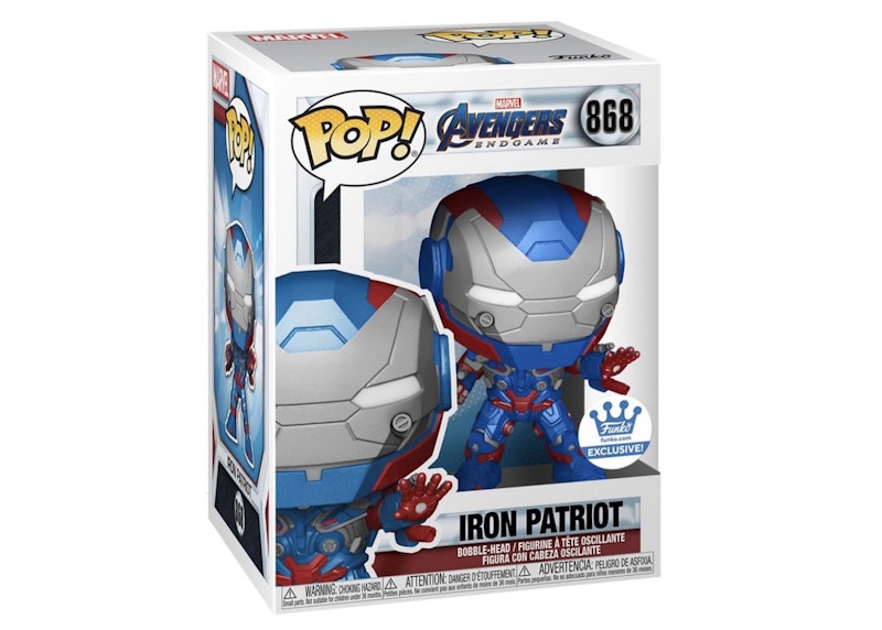 Funko Pop! Marvel Avengers Endgame Iron Patriot Funko Shop Exclusive Figure #868