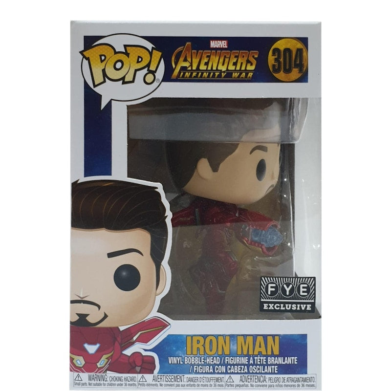 Funko Pop! Marvel Avengers Infinity War Iron Man FYE Exclusive Bobble-Head Figure #304