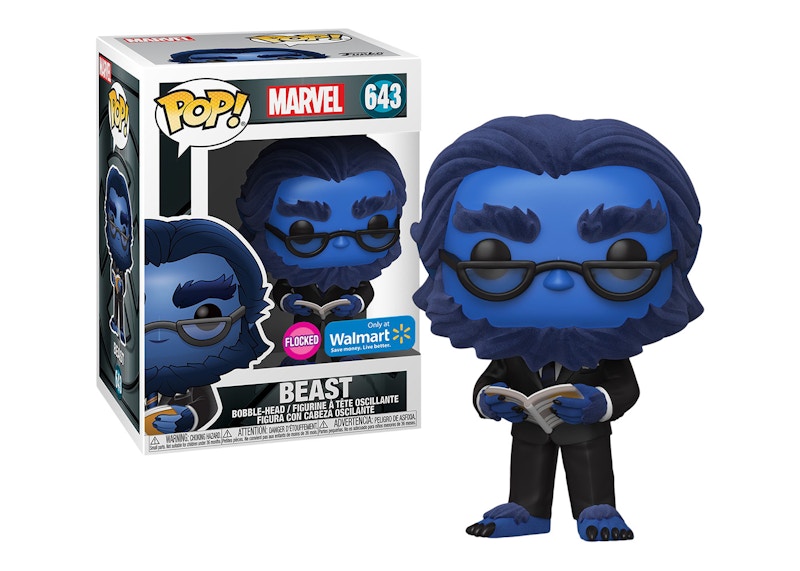 Funko Pop! Marvel Beast (Flocked) Walmart Exclusive Figure #643