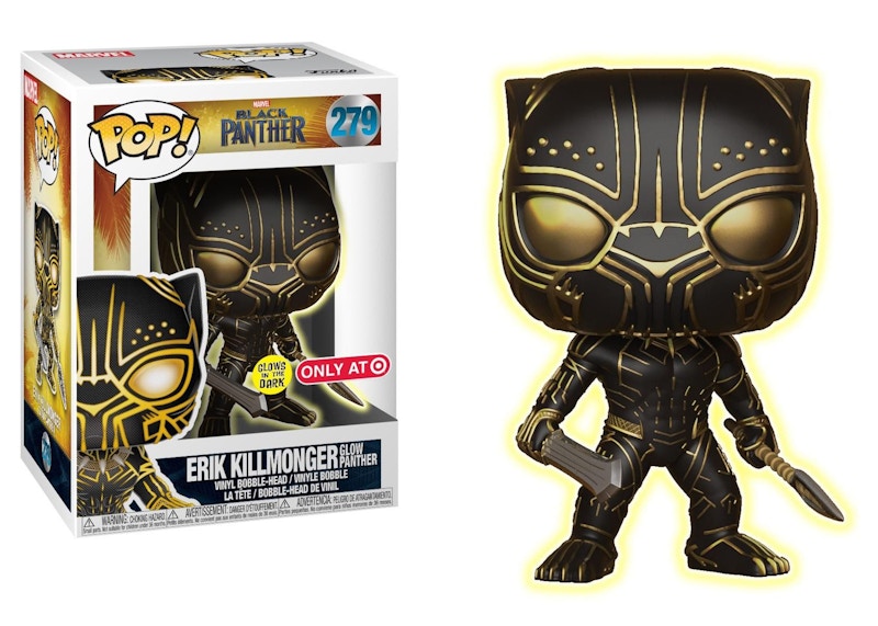 Funko Pop! Marvel Black Panther Erik Killmonger Glow Panther GITD Target Exclusive Figure #279