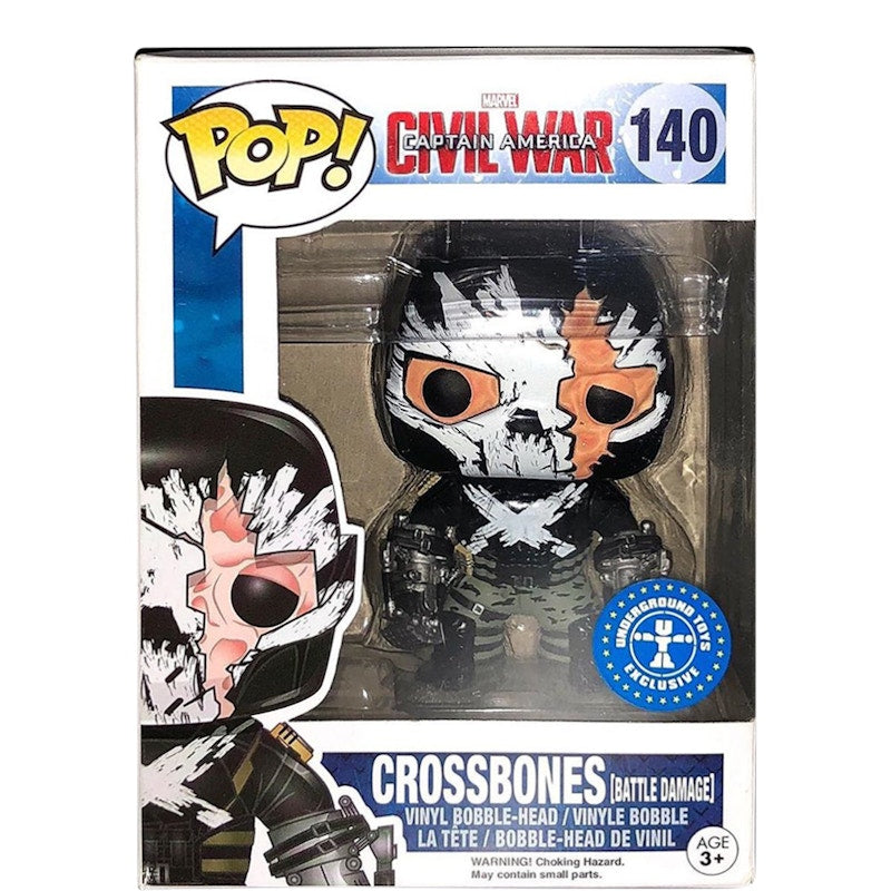 Funko Pop! Marvel Captain America Civil War Crossbones (Battle Damage) Underground Toys Exclusive Bobble-Head Figure #140