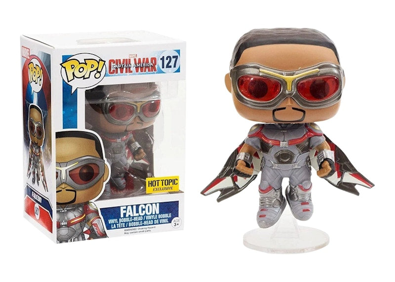 Funko Pop! Marvel Captain America Civil War Falcon Hot Topic Exclusive Bobble-Head #127