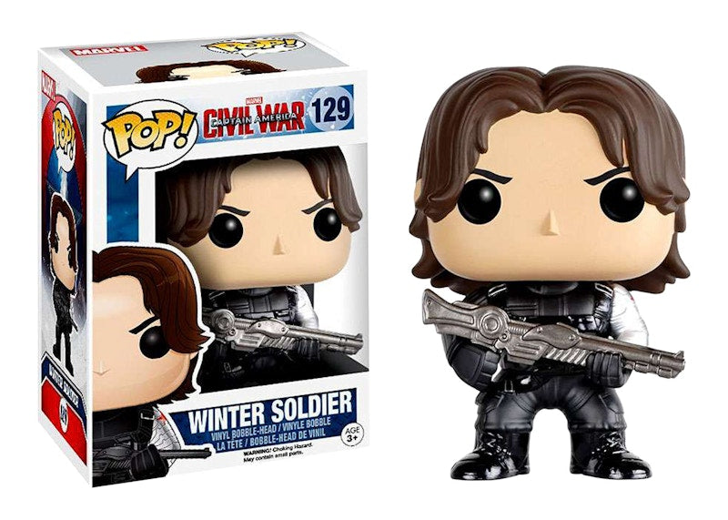 Funko Pop! Marvel Captain America Civil War Winter Soldier Bobble-Head #129