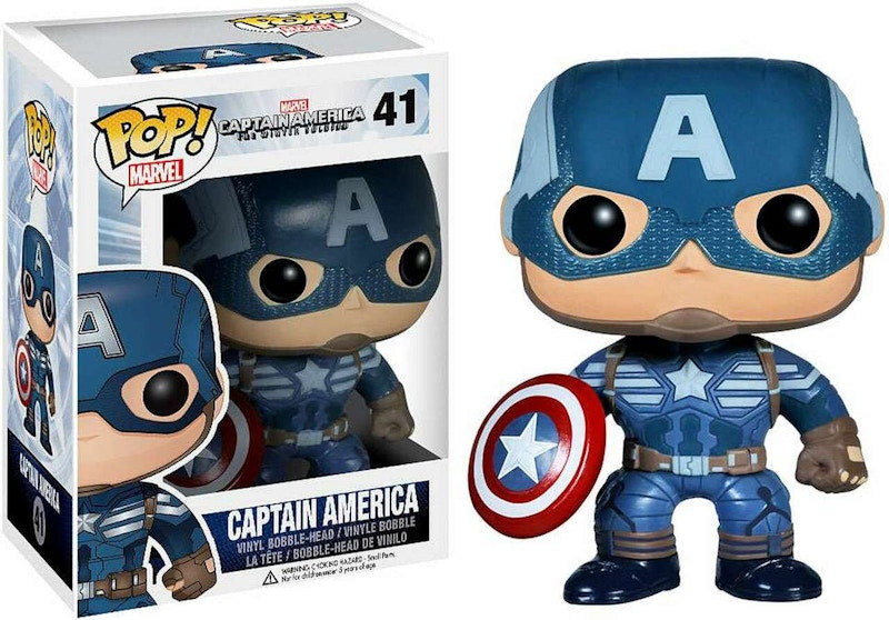 Funko Pop! Marvel Captain America The Winter Soldier Captain America Bobble-Head Figure #41
