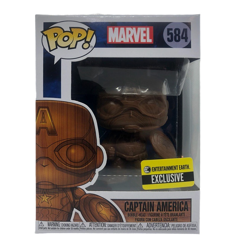 Funko Pop! Marvel Captain America (Wood) Entertainment Earth Exclusive Figure #584
