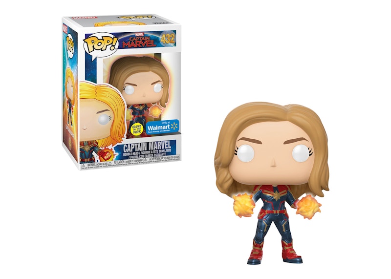 Funko Pop! Marvel Captain Marvel (Glow) Walmart Exclusive Figure #432