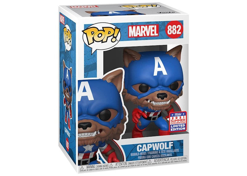 Funko Pop! Marvel Capwolf 2021 Summer Convention Exclusive Figure #882