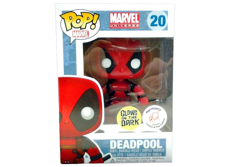 Funko Pop! Marvel Deadpool (Black/White) (Glow) Matt's Cavalcade of Comics Exclusive Bobble-Head Figure #20