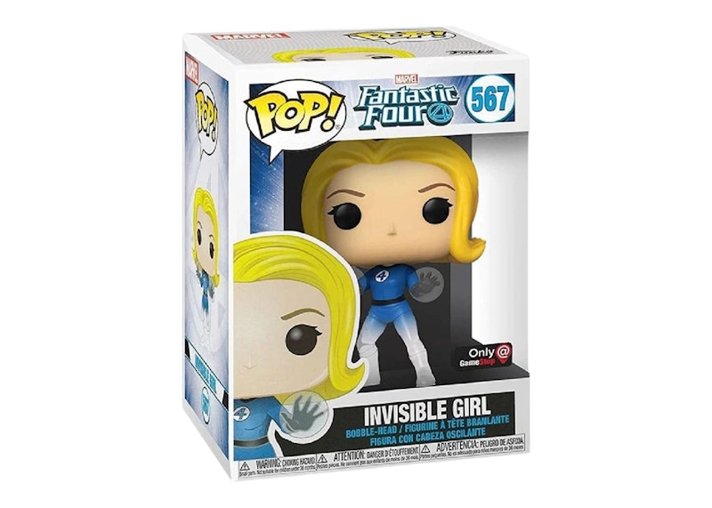 Funko Pop! Marvel Fantastic Four Invisible Girl Translucent GameStop Exclusive Bobble-Head #567