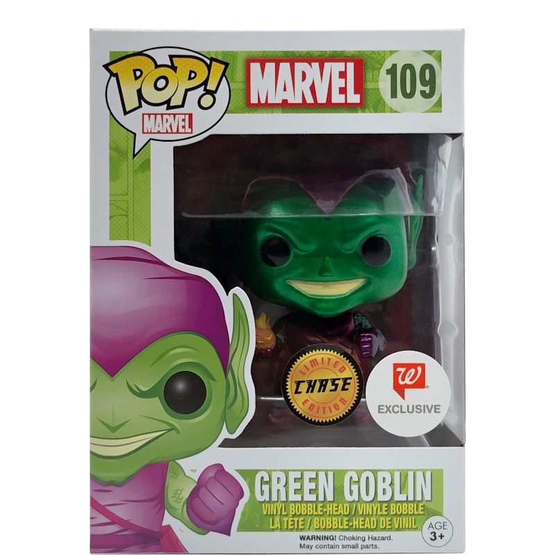 Funko Pop! Marvel Green Goblin (Metallic) (Chase) Walgreens Exclusive Bobble-Head Figure #109