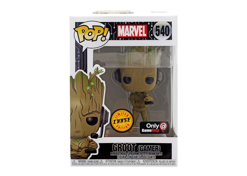 Funko Pop! Marvel Groot Gamer (Chase) GameStop Exclusive Bobble-Head #540
