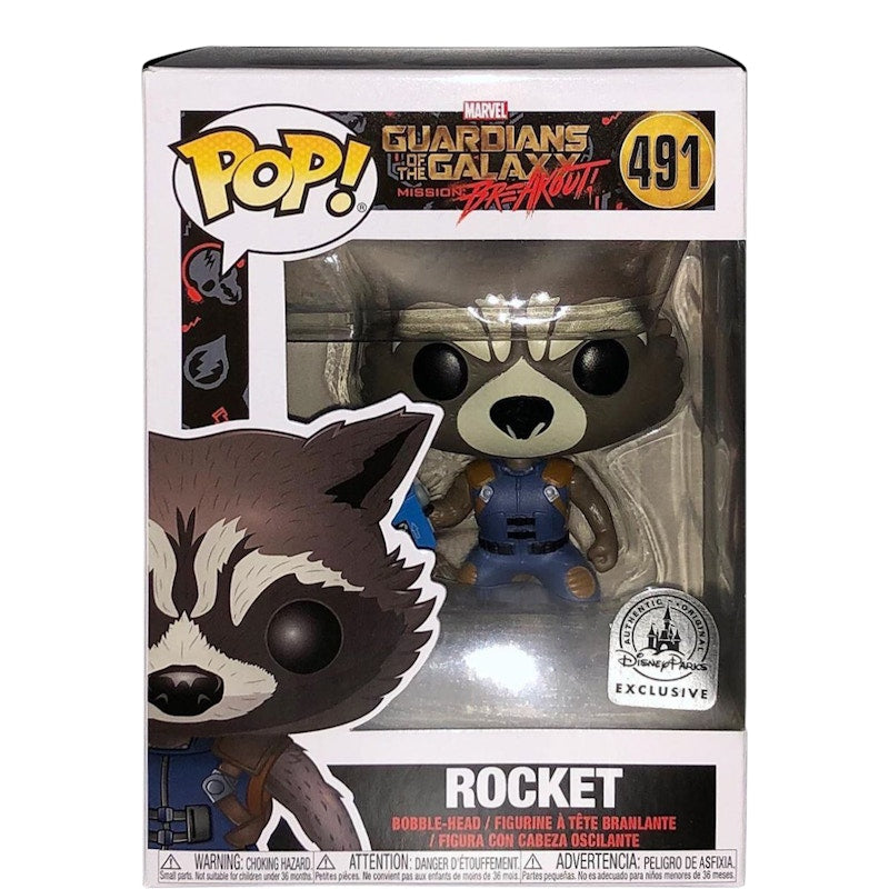 Funko Pop! Marvel Guardians of the Galaxy Mission Breakout Rocket Disney Perks Exclusive Bobble-Head Figure #491